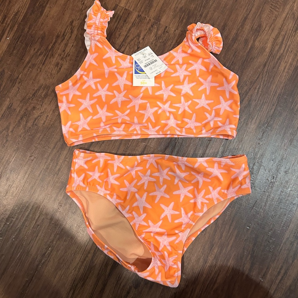 Crewcuts Orange One Piece Starfish Swim